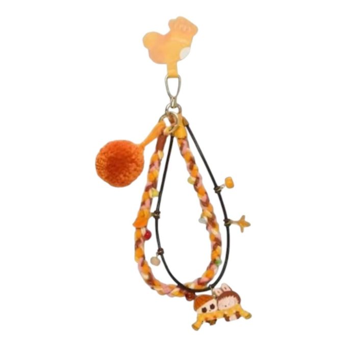 Labubu Pom Party Key Chain “Yellow”