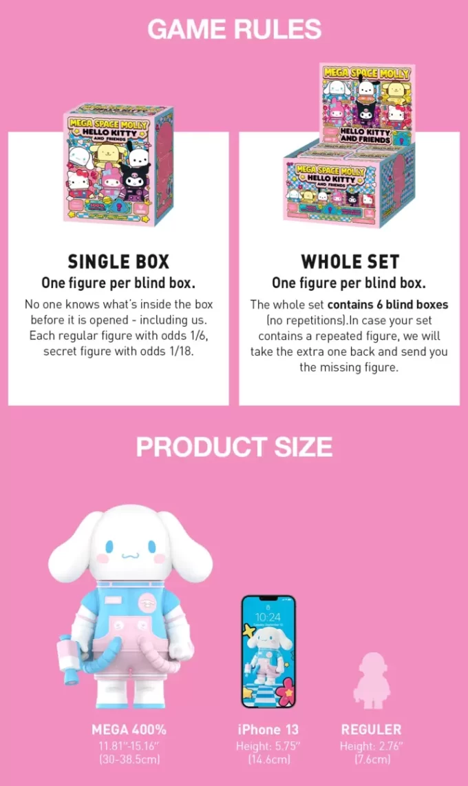 MEGA SPACE MOLLY 400% Hello Kitty And Friends Series