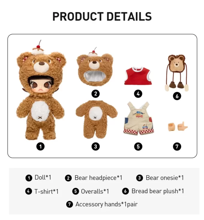 MOLLY Bear Bread 1/8 Action Figure