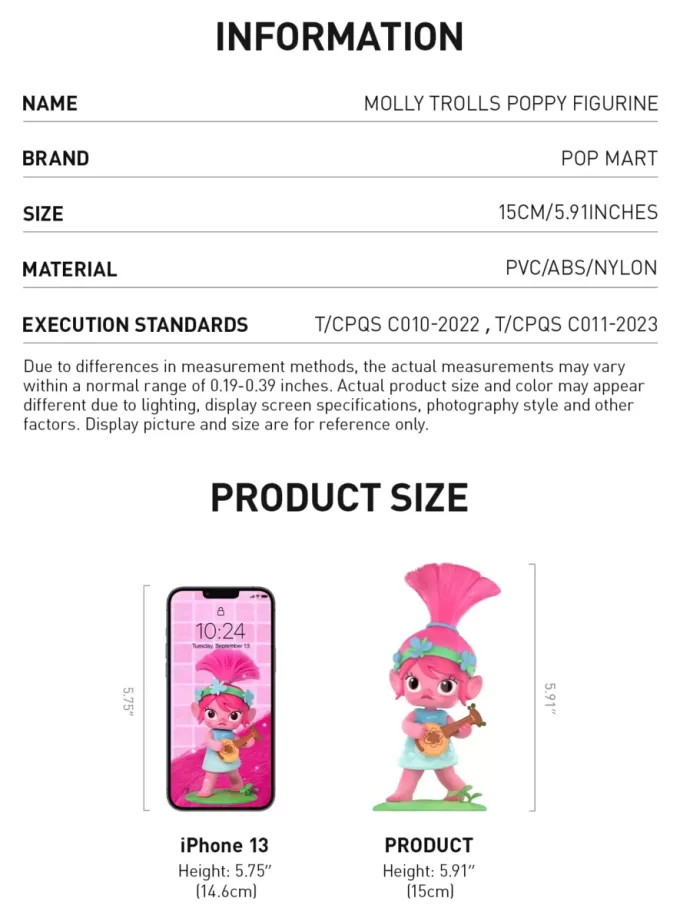 Molly Trolls Poppy Figurine