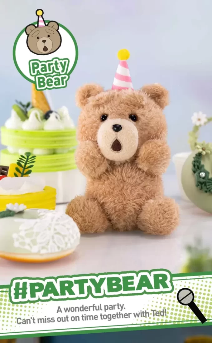 Ted2 Teddy Bear Action Plush Pendant