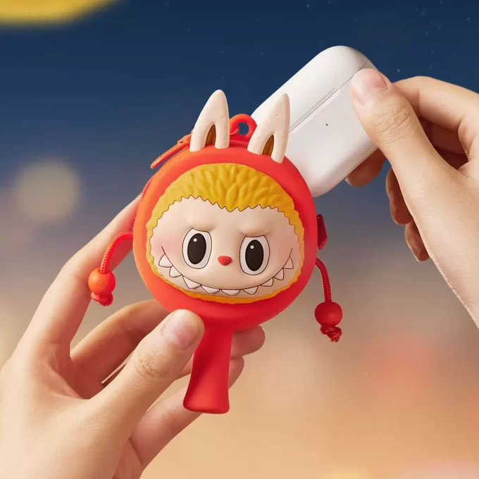 THE MONSTERS Let’s Have Fun Together Series-Rattle-drum Earphone Case