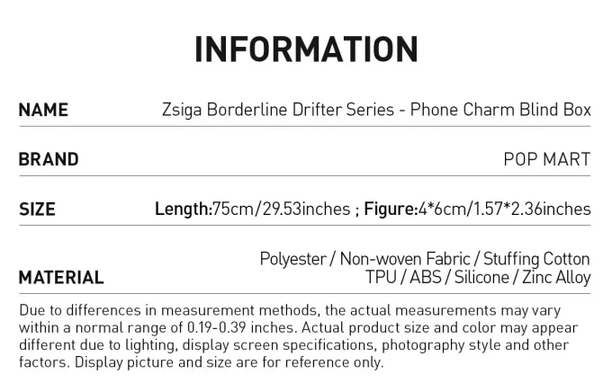 Zsiga Borderline Drifter Series-Phone Charm Blind Box Zsiga Borderline Drifter Series-Phone Charm Blind Box